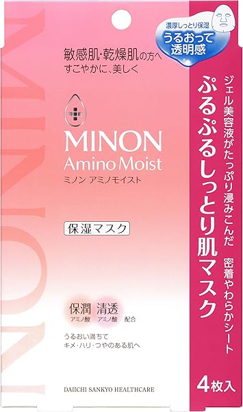 ミノン アミノモイスト ぷるぷるしっとり肌マスク 4枚