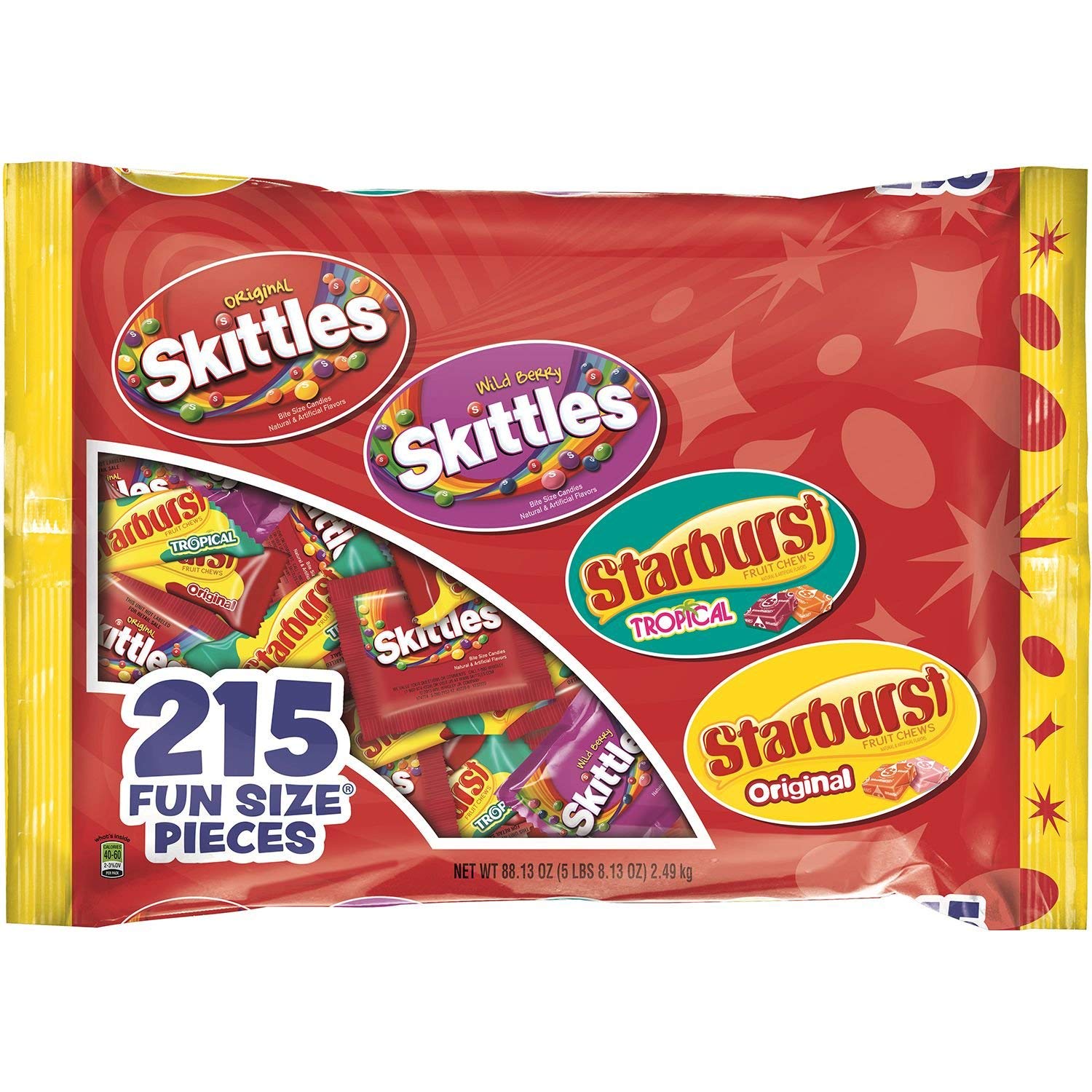 Skittles and Starburst Fun Size Candy Bag (215 ct.)