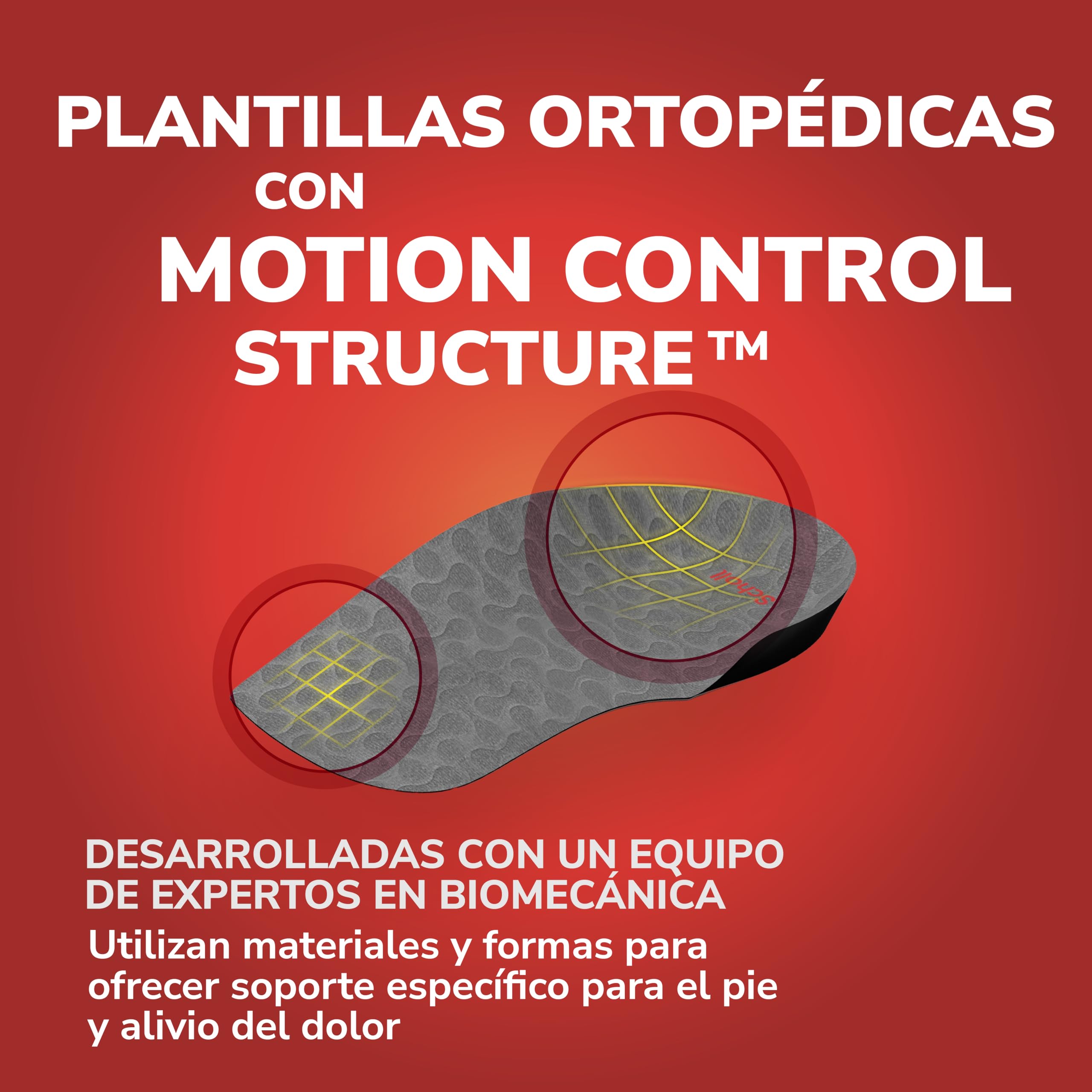Scholl Plantilla In-Balance para el Alivio del Dolor de Rodilla y Talón, 1 Par, Blanco, Talla L (42.5-45), 2 Unidades