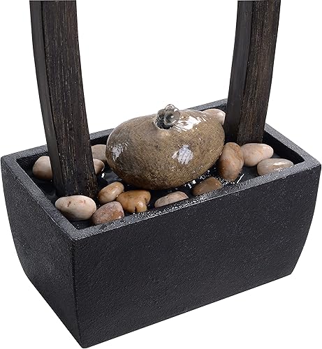 Miniatura 4 de Kenroy Home Kenroy 51047WDG - Fuente de mesa para exteriores de Reflection Collection de 11.50 pulgadas, pequeña, grano de madera