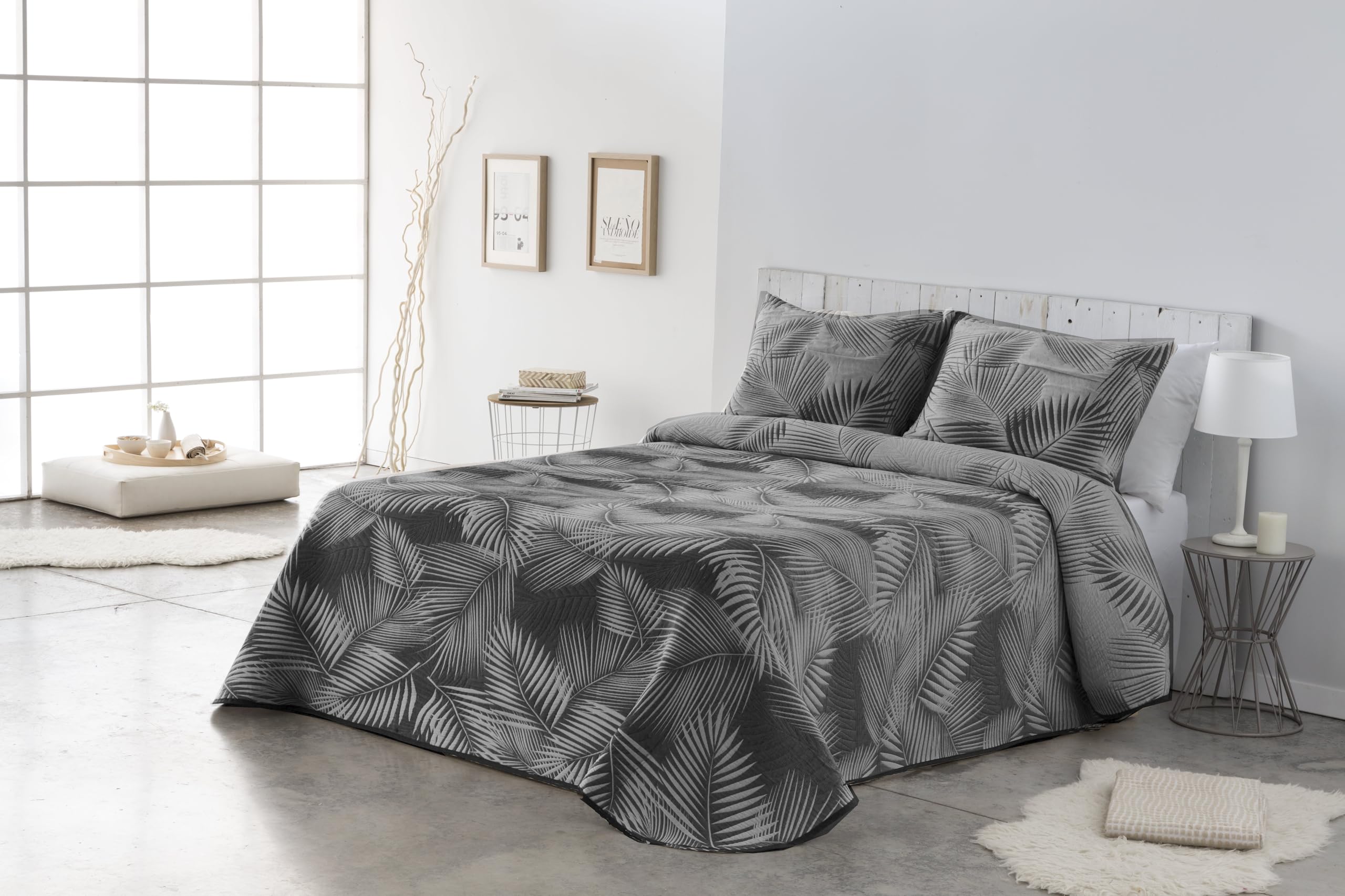 VIALMAN Couette légère Sofia 30 Bouti pour lit double | Dimensions de la couette 250 x 270 cm, Gris