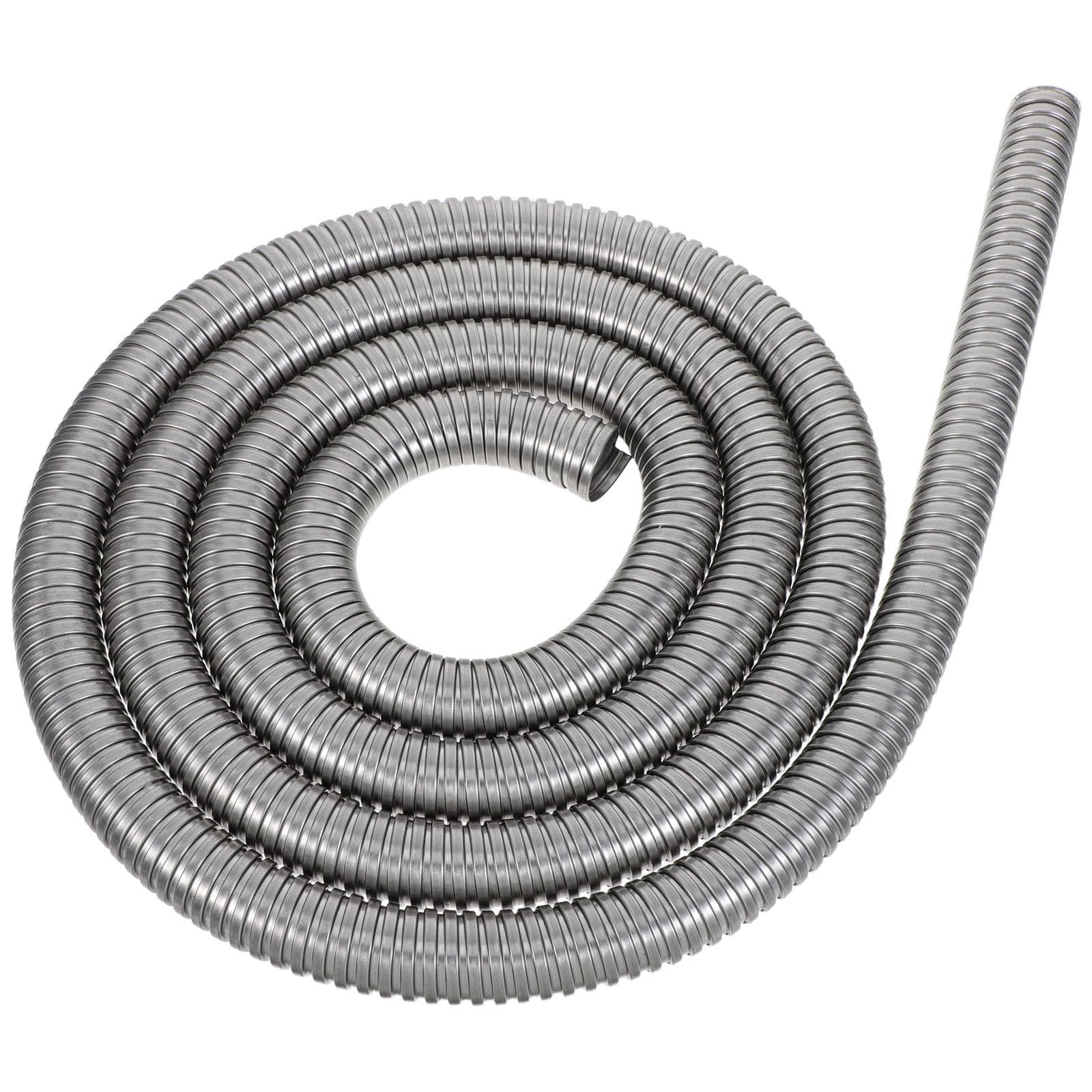 LIFKOME Conduit électrique Flexible, Gaine de câble en Acier Inoxydable 304, Protection ضد Abrasion pour câblage extérieur et Atelier, Argent, Tube métallique Flexible pour Fils,