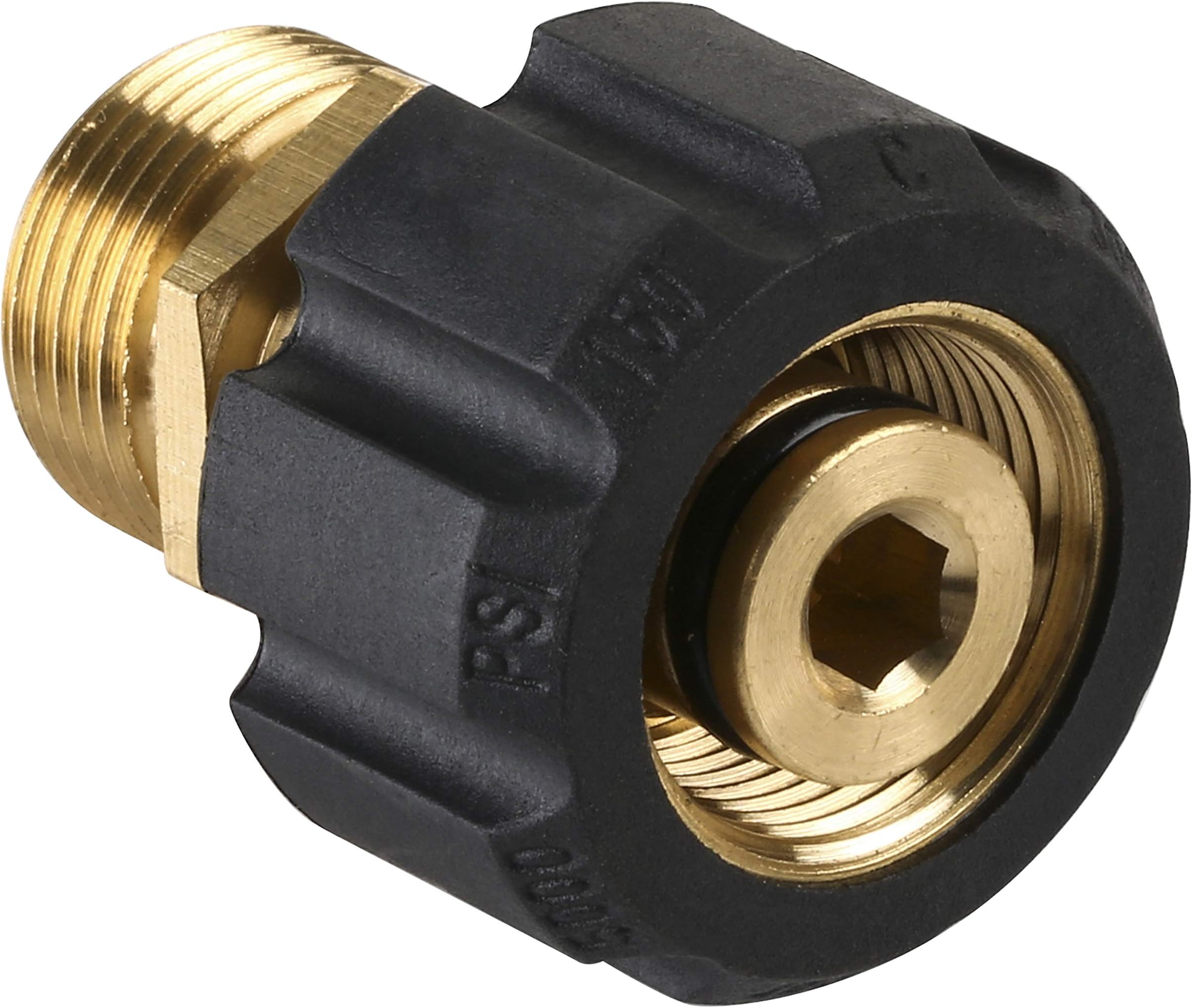 M MINGLE Pressure Washer Adapter, Metric M22 15mm Female Thread to M22 14mm Male Fitting, 4500 PSI