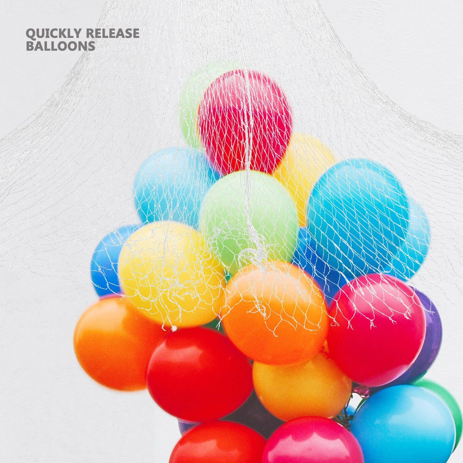 Rete per Caduta di Palloncini 500 Pezzi Plastica Bianca | Organizzatore per Trasporto, Protezione dal Contatto, Rilascio Ordinato, per Catering e Feste di Compleanno