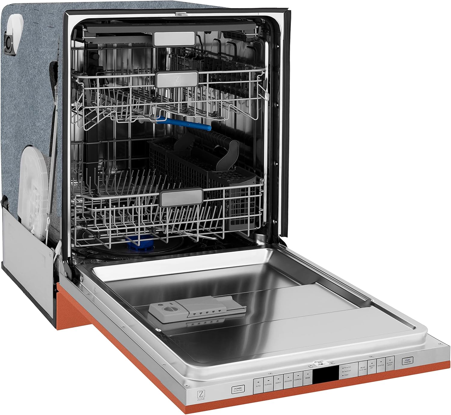 ZLINE 24" Monument Series 3rd Rack Top Touch Control Dishwasher in Copper with Stainless Steel Tub (DWMT-C-24)