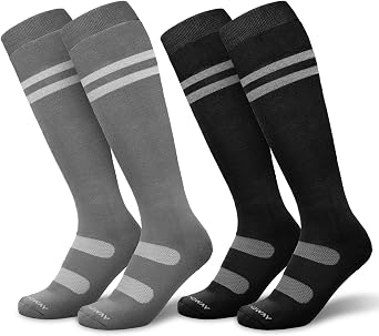 findway Ski Socks, 2/3 Pairs Snowboarding and Skiing Socks, OTC Non-Slip Cuff Winter Thermal Warm Socks for Men & Women