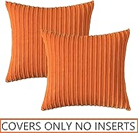 Vista 579 de UGASA - Juego de 2 fundas de almohada de terciopelo a rayas, funda decorativa para cojín con cremallera oculta para el hogar, sofá, dormitorio