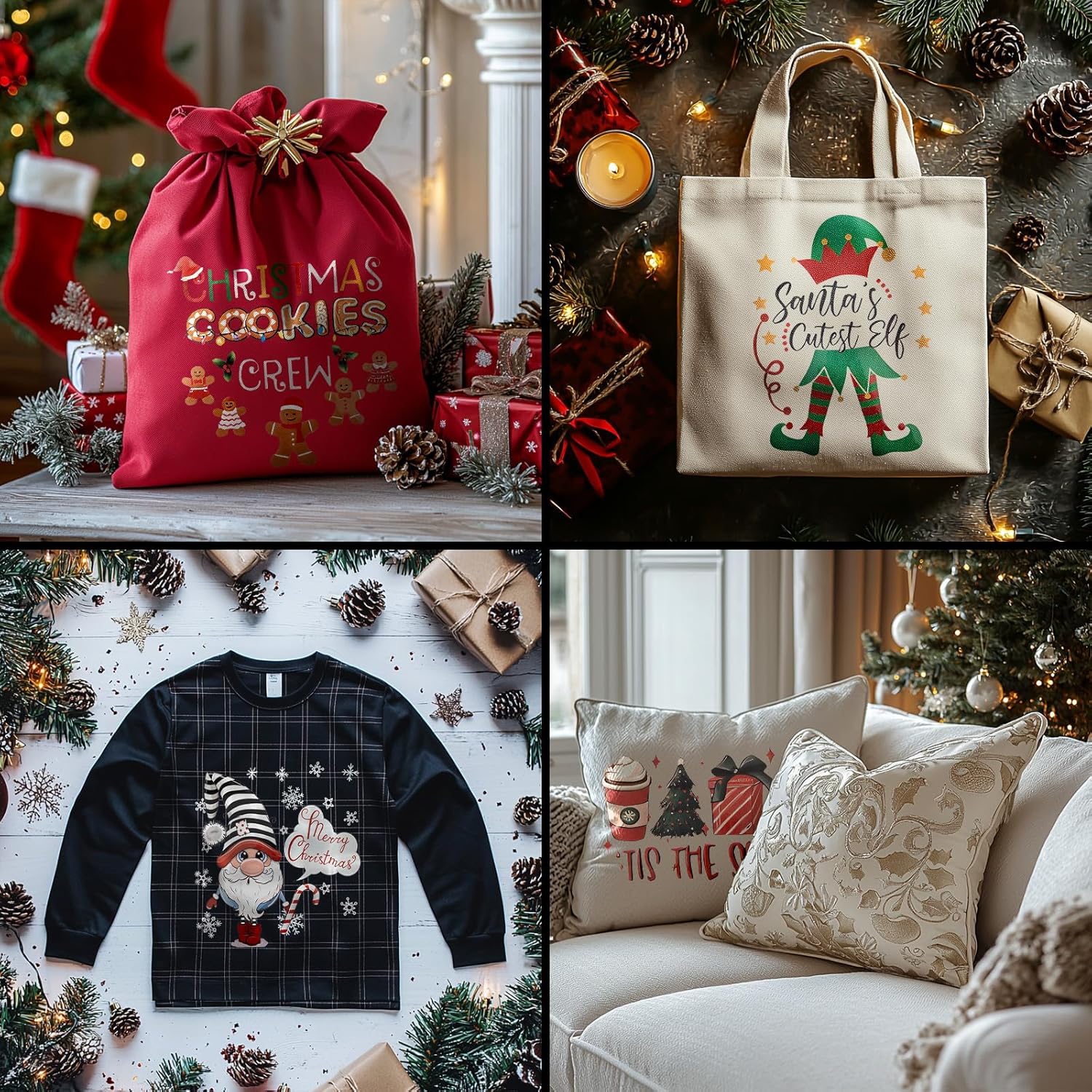 12 Sheets Christmas Iron on Transfers for T-Shirts, Christmas Heat Transfers Vinyl for T-Shirts Clothes Pillow Hoodie DIY Crafts - Image 6