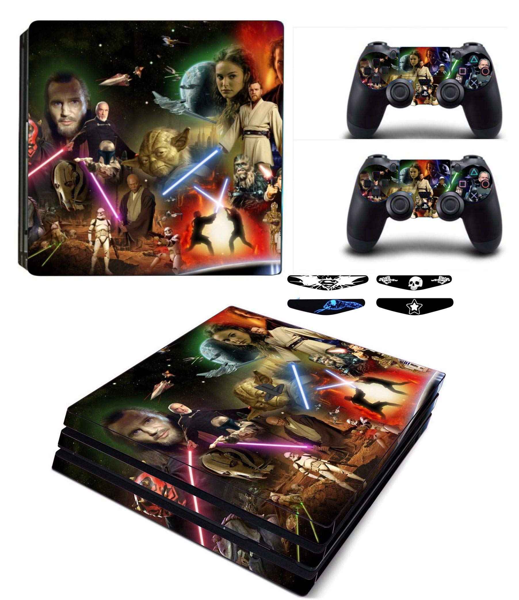 Elton Starwar Theme 3M Skin Sticker Cover for PS4 Pro Console and Controllers + 4 Led bar Decal (B08XBFKQVR) Amazon Price History, Amazon Price Tracker