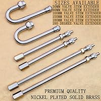 Vista 6 de VOTNMIC Extensores de vástago de válvula doble de 2 pulgadas, juego de 2 piezas, resistente, 1.969 in, recto, de metal, extensiones de vástago