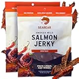 SeaBear - Smoked Wild Alaskan King Salmon Jerky - 2.5 oz (2 Pack, Spicy Heat)