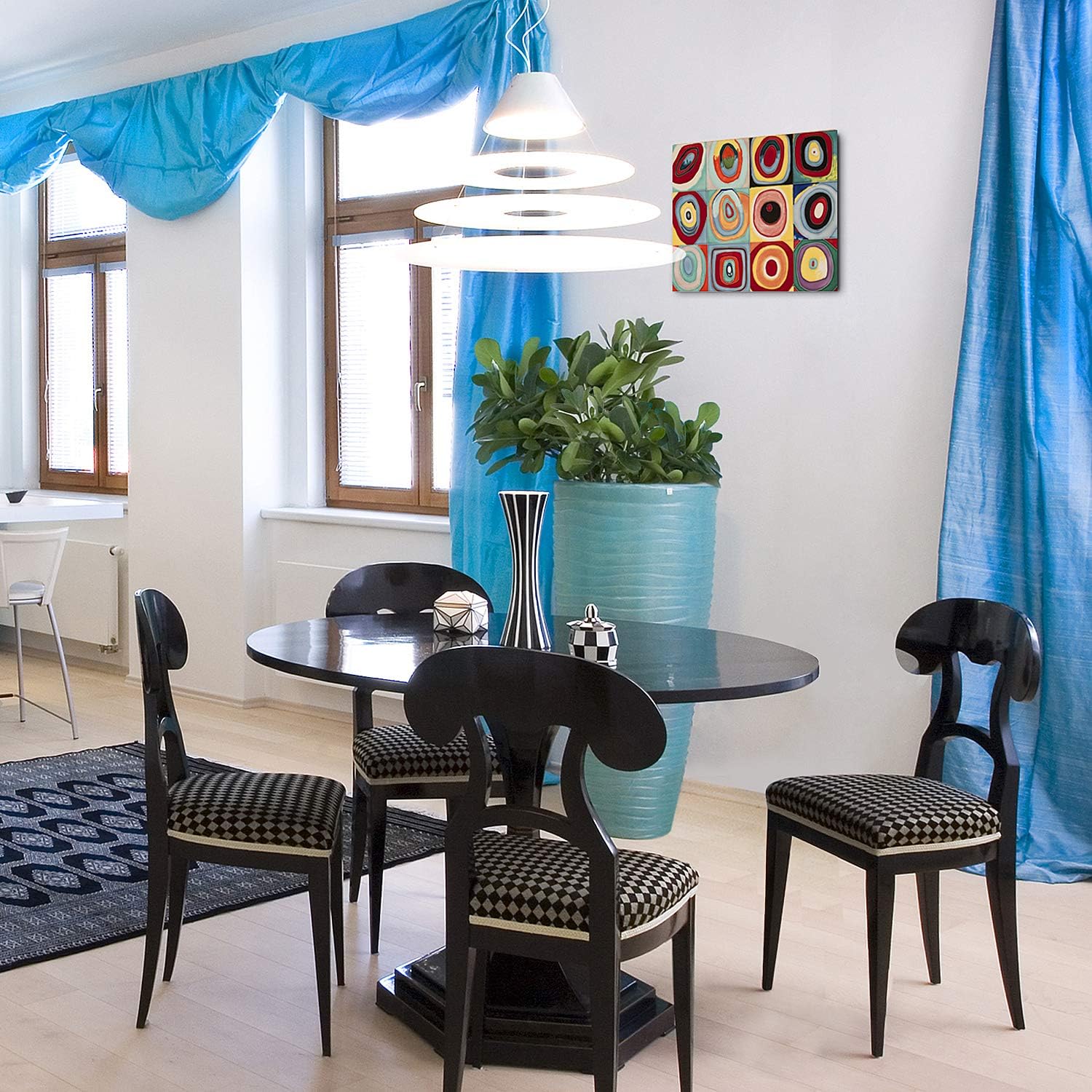 overstockArt Wassily Kandinsky Farbstudie Quadrate Color Study of Squares 11-Inch by 14-Inch Trivet/Wall Accent Tile, Felt Back