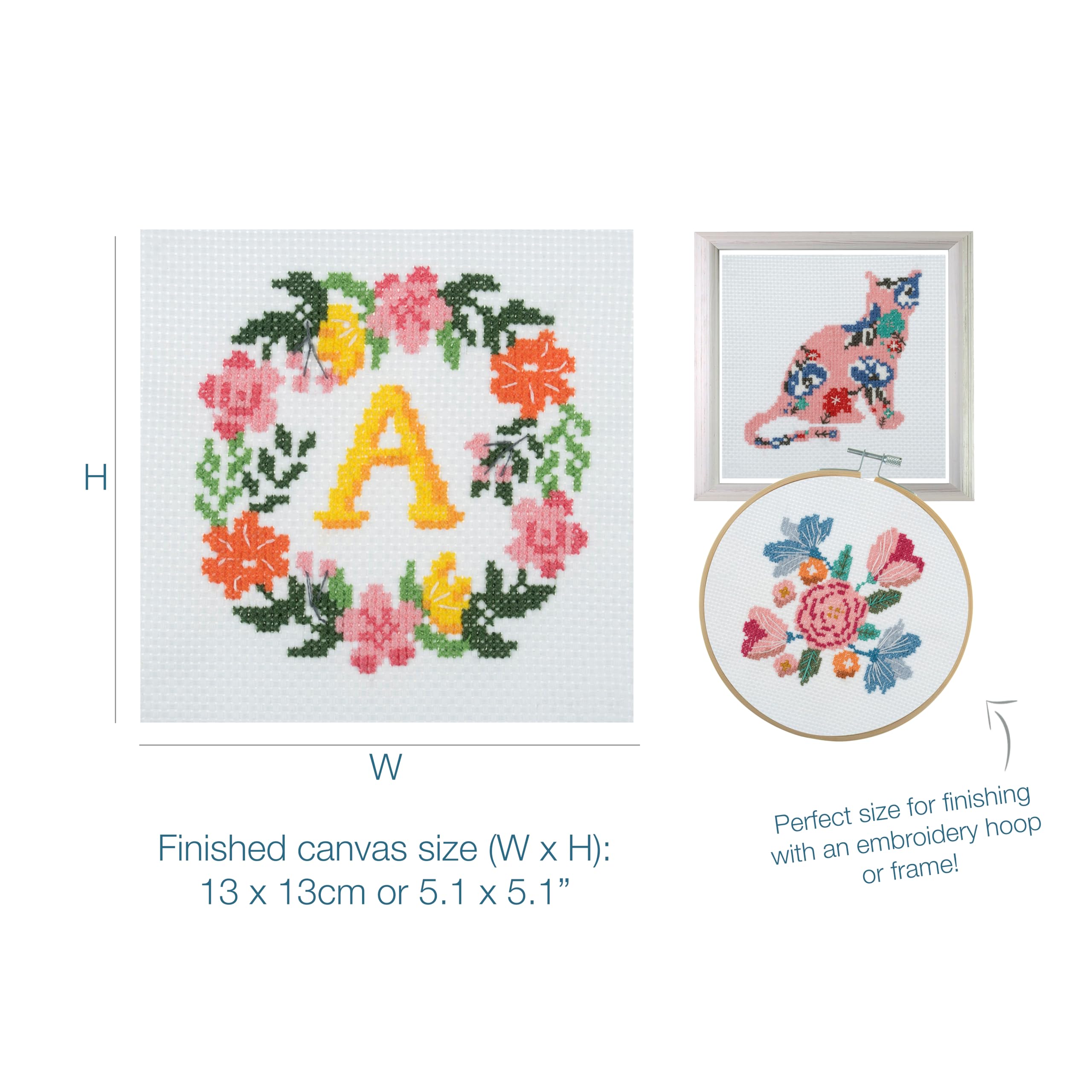 Trimits 3PK Cross Stitch Kits for Adults Beginners, Pre Printed Cross Stitch Kit, Beginners Embroidery Kit for Adults & Kids - Image 4