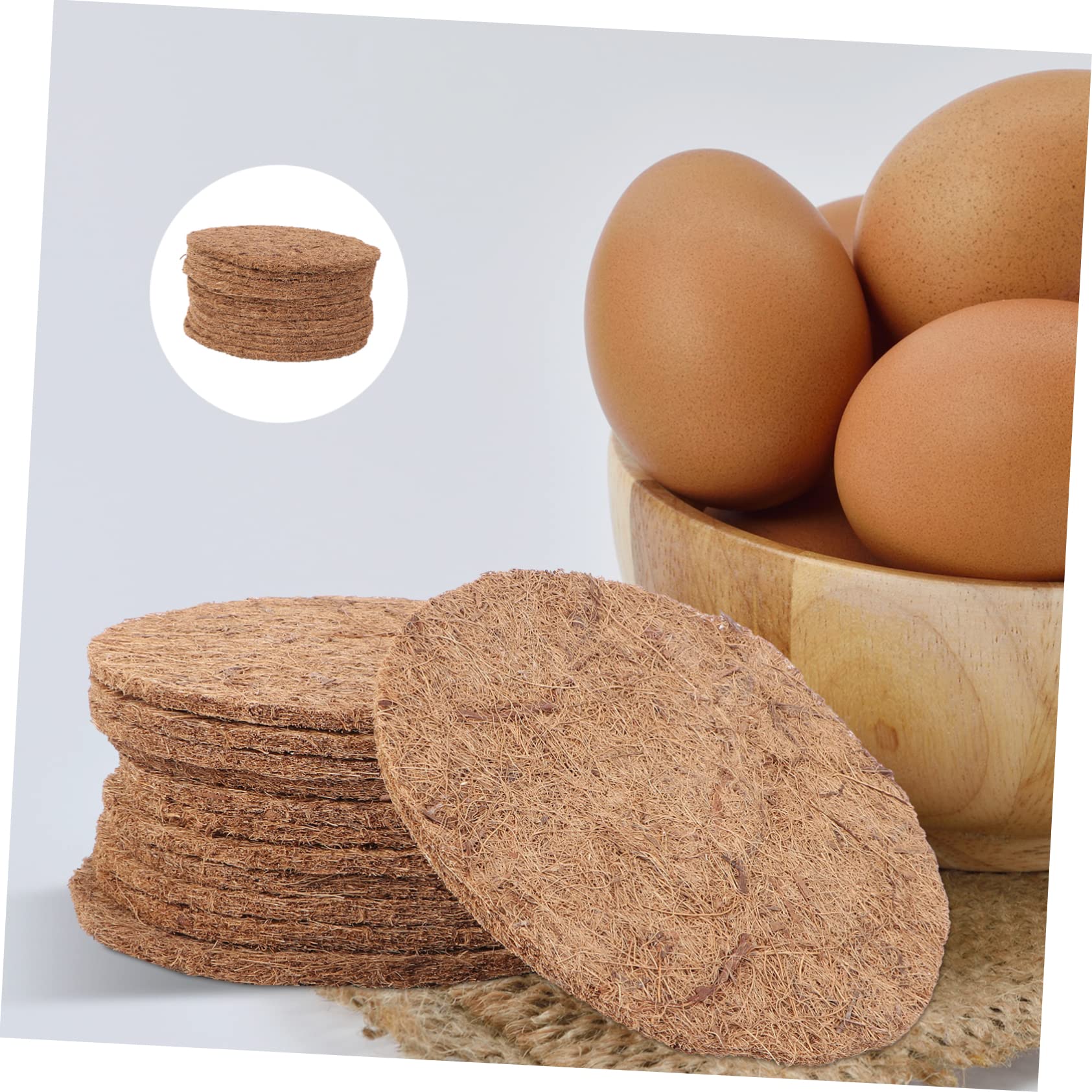 Angoily 12 Piezas Estera de de pájaro Suministros de Cangrejo ermitaño nidales para Palomas Accesorios para nidos de Aves Accesorio de cría de Aves Estera de Huevos de pájaro Manual