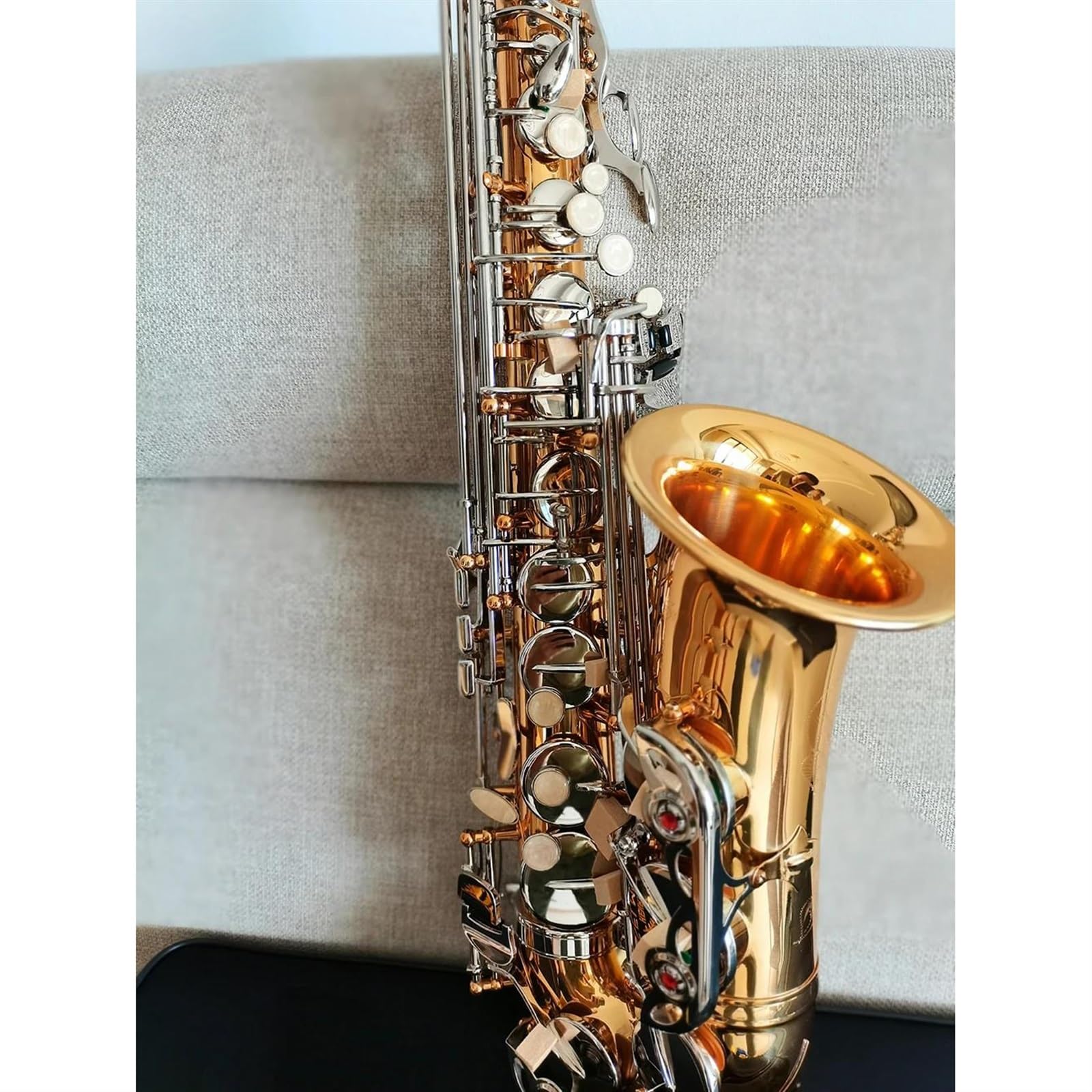 sassofono Sassofono Contralto Mib Laccato Oro Sax Contralto Strumento Musicale Jazz Professionale (Color : Cloth bag)