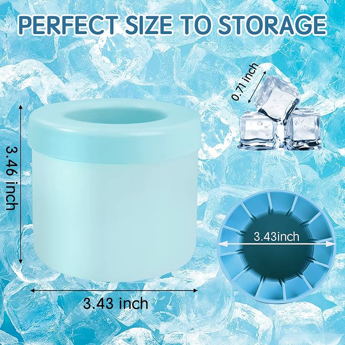 Molde cilíndrico para cubitos de hielo de silicona miniatura 2