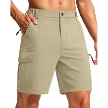 Pudolla Mens Hiking Cargo Shorts 7" Lightweight Quick Dry Casual Work Shorts for Men Summer Travel Golf with 5 Pockets
