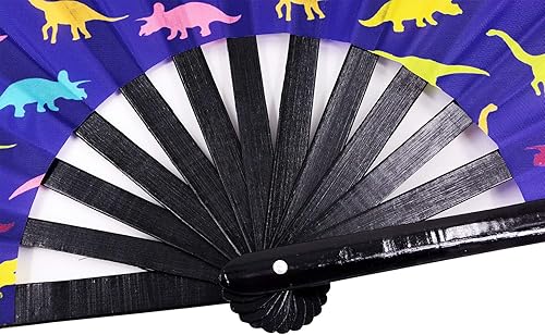 Miniatura 6 de Amajiji Ventilador de mano plegable grande para hombres y mujeres, ventilador de mano de bambú chineasejaponés, accesorios de festival, decoración