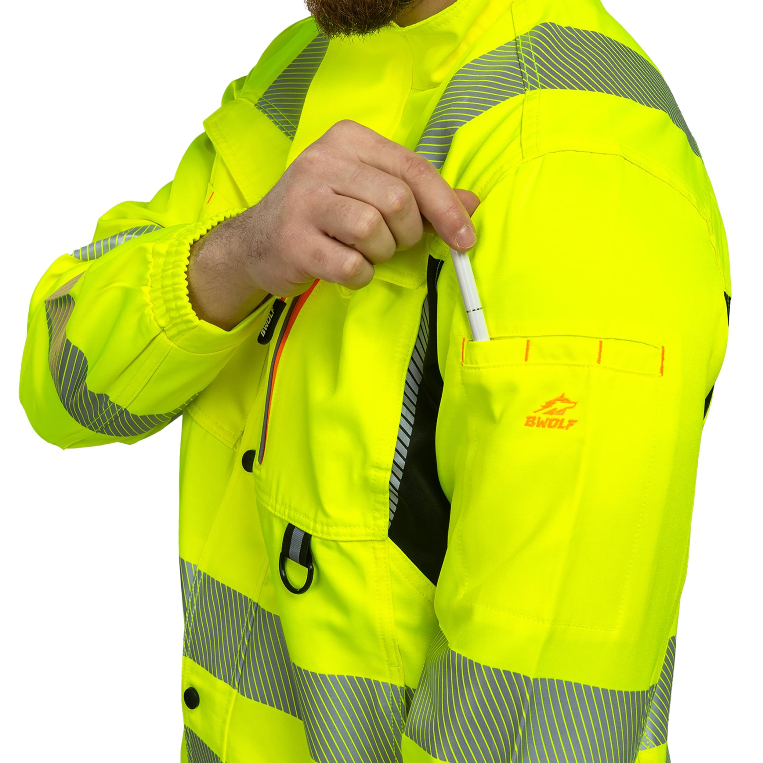 BWOLF DRIFT Arbeitsjacke Herren Sommer Arbeitsjacken Herren Frühling/Sommer/Herbst Arbeitskleidung Männer Ripstop Stoff mit Vielen Taschen