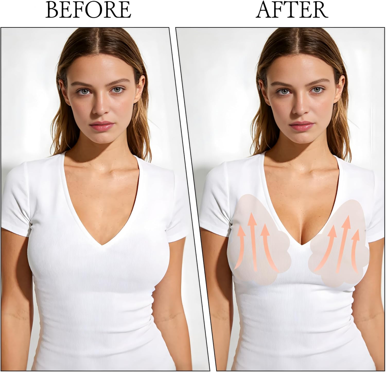 10PCS Boob Tape for Breast Lift,Lifting Pasties for Women,Nipple Covers for Women Breast Lift,Sticky Body Tape for Push-up Breast Support Lift,CDE-Cup Pasties with Lift for Strapless Dress,Wedding