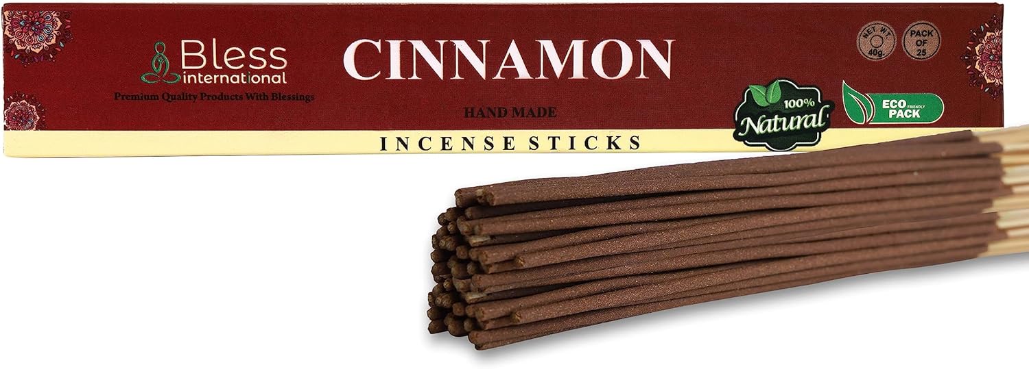 BlessCinnamonIncenseSticks 100NaturalHandmadeHandDippedIncenseSticks