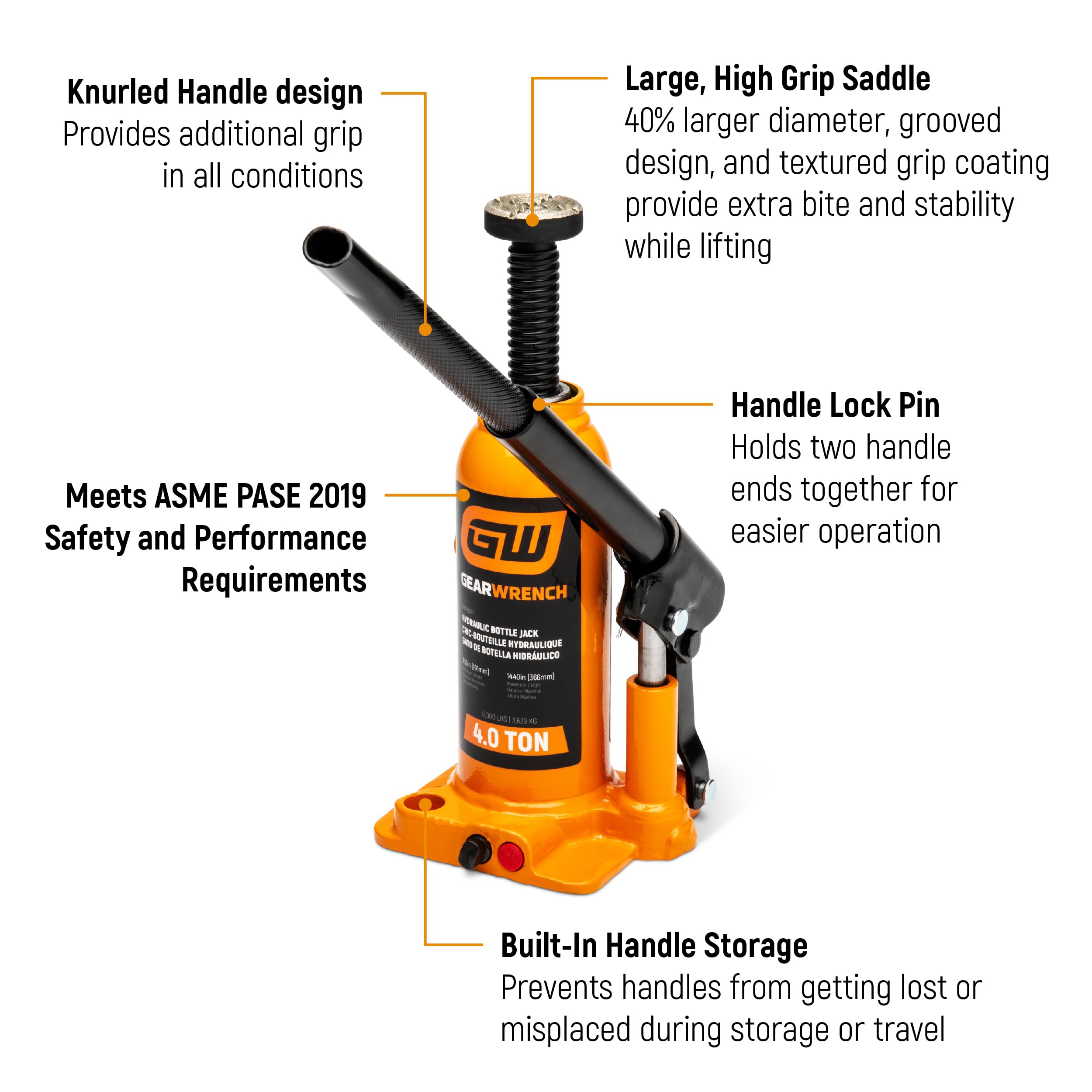 Amazon.com: GEARWRENCH 4 Ton Hydraulic Bottle Jack | GWHBJ4T