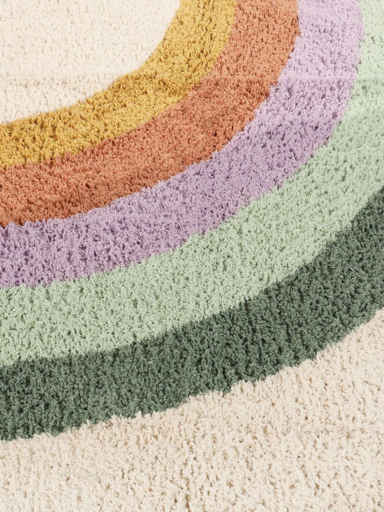 RugVista Rainbow, Tapis pour Enfants, Modernes Enfants, 100 x 160 cm, Rectangulaire, Poil Ras, Chambre d'enfant, Lavage en Machine, sans Produits Chimiques Dangereux, Off Blanc/Multi