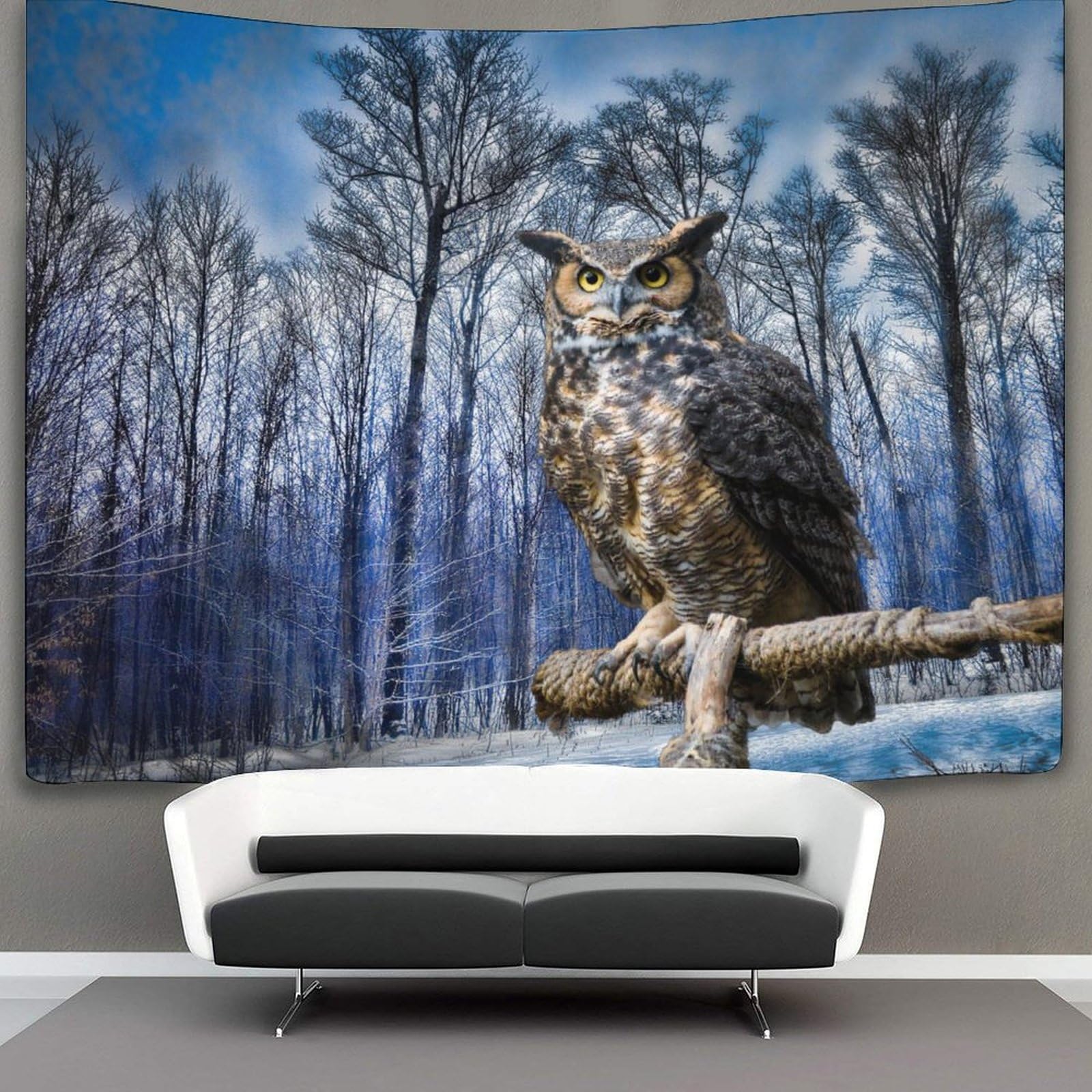 kaiyun Owl Tapestry Wall Hanging,Birds Animals for Bedroom Decor Birthday Party Celebration Or Garden Backdrop 130cmx150cm