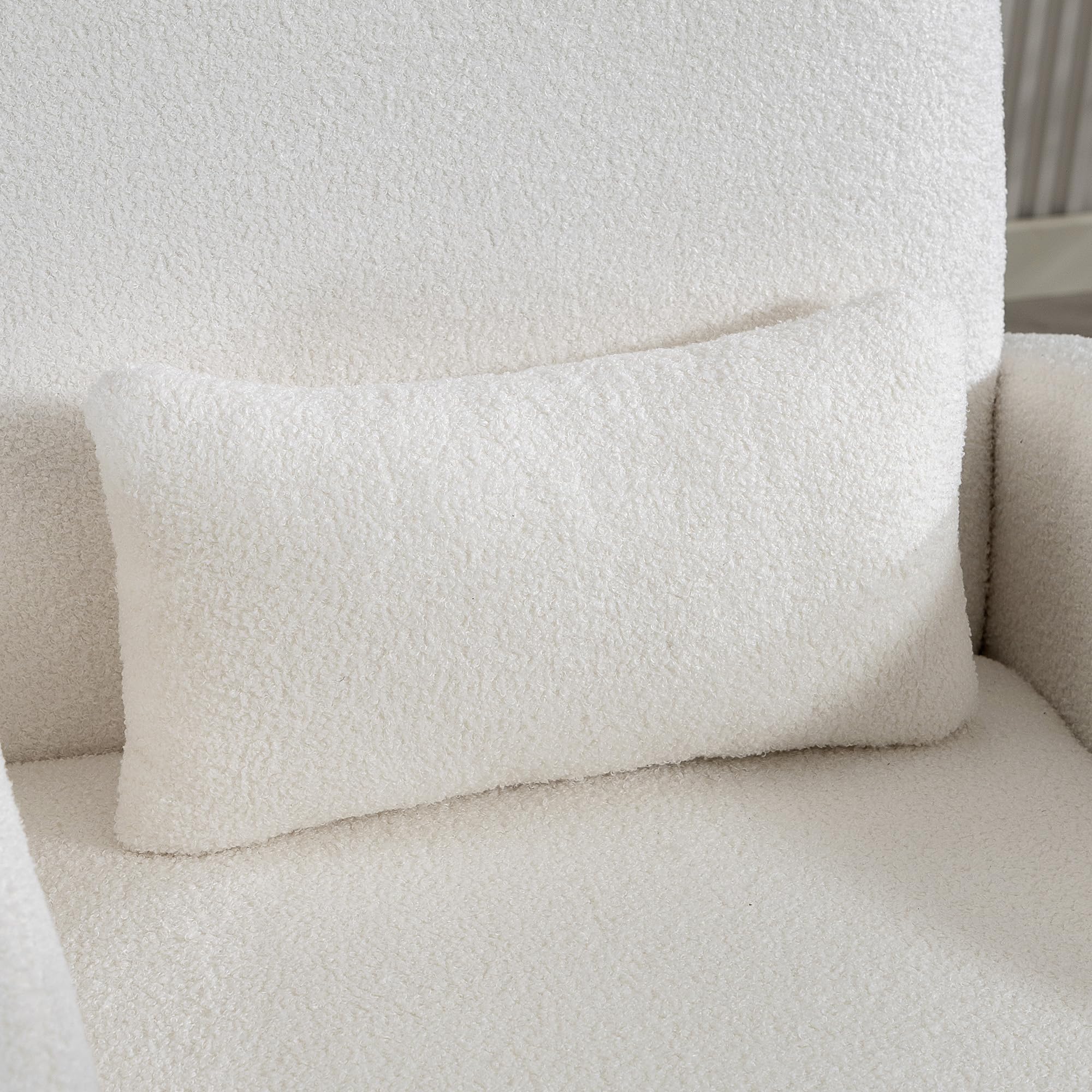 HOMCOM Poltrona Salotto Imbottita con Contenitore Nascosto, Schienale Alto, Poltroncina Moderna con Braccioli, Cuscino Lombare e Seduta Ampia, in Velluto Teddy, per Camera da Letto e Soggiorno, Crema