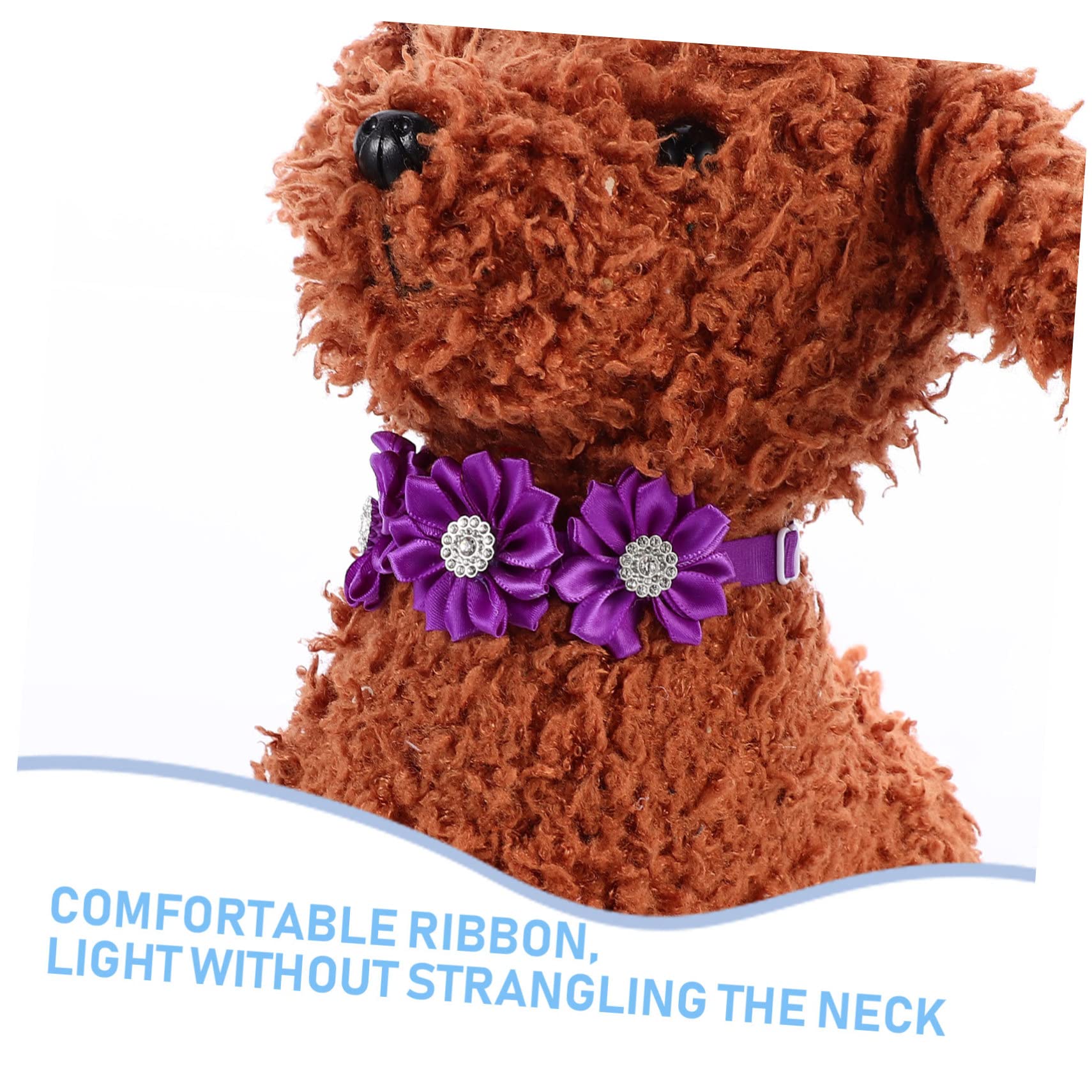 INOOMP 36stücke Hundeschleifen Blumenhalsband Mit Strass Für Haustiere Verstellbar Und Atmungsaktiv Kostümaccessoires Für Hunde Und Katzen Für Hochzeiten Und Besondere Anlässe