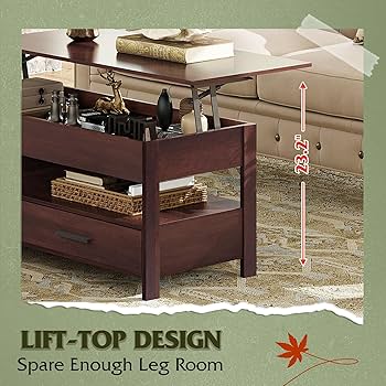 Amazon.com: WLIVE Coffee Table, 39