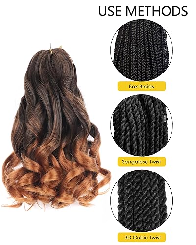 Miniatura 3 de Cabello trenzado francés de 10 pulgadas, cabello rizado preestirado, 8 paquetes, trenzas de ganchillo rizadas francesas para trenzas de caja con
