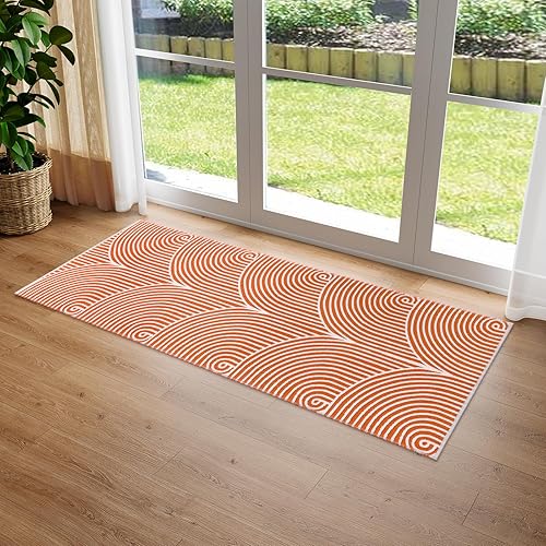 Miniatura 143 de Tiffasea Tapetes para puerta de interior, alfombra de área pequeña lavable beige de 2 x 3 pies, tapete reversible para puerta delantera, alfombra