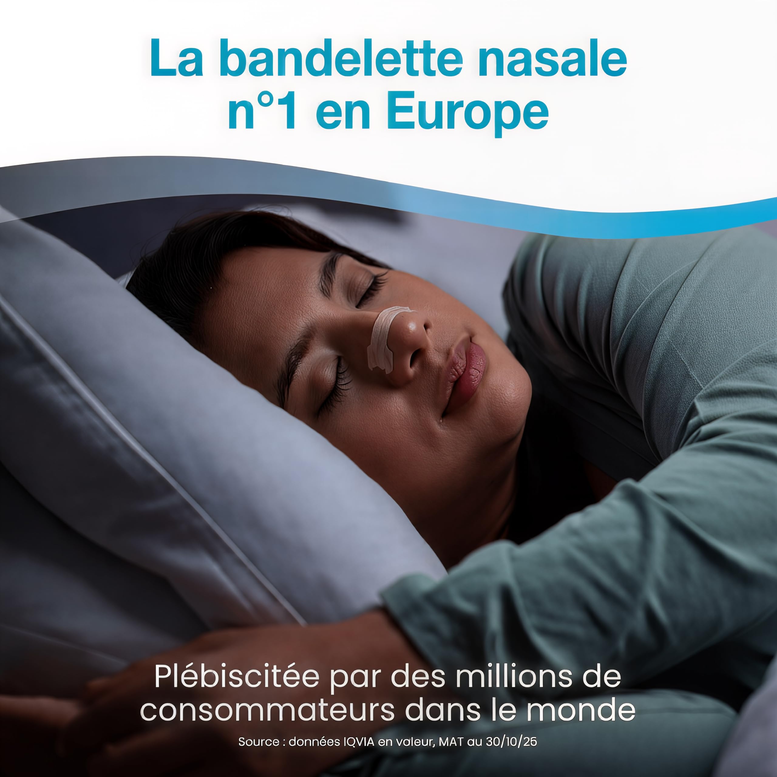 Breathe Right Original - Bandelette nasale - Taille Large - Sommeil : aide à réduire les ronflements - Rhume, allergies, sport : vous aide à mieux respirer - couleur peau, 30 pièces