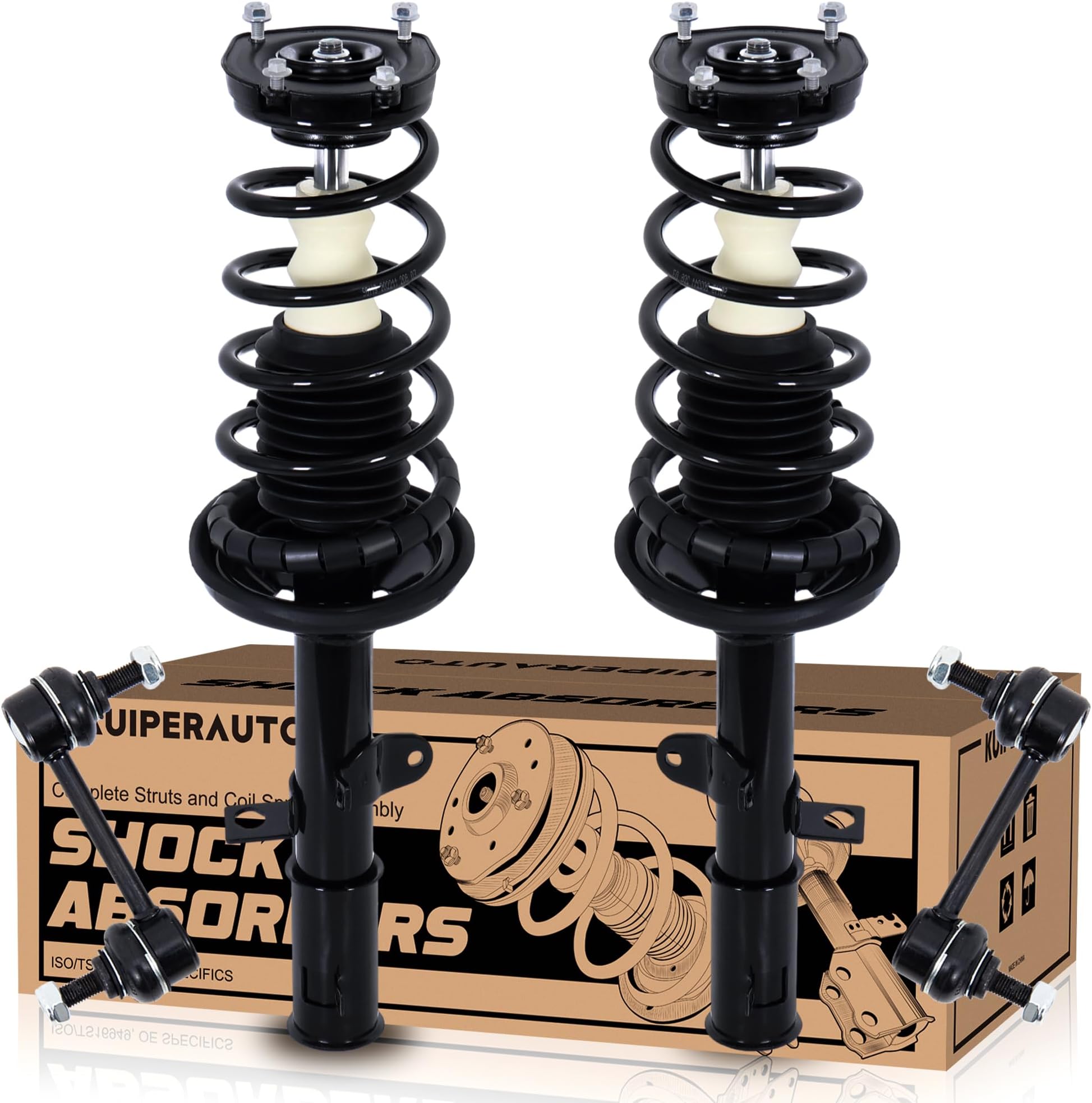 Rear Struts Assembly Sway Bars Links Kit Compatible for 1993-2002 Toyota Corolla 1998-2002 Chevy Prizm 1993-1997 Geo Prizm 171953 171954 Shock Absorber and Stabilizer Sway Bar K9545 4PCS