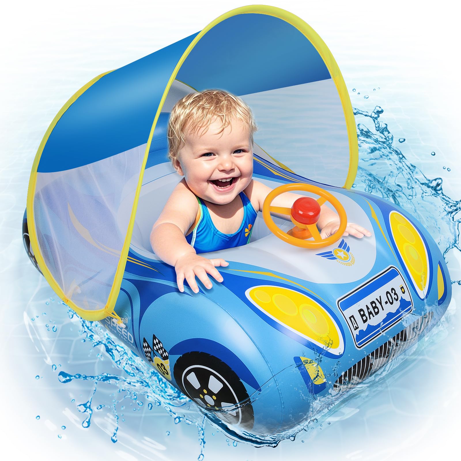 Schwimmring Baby Schwimmsitz für Babys Aufblasbarer PVC-Babyschwimmring Kinder Schwimmring Spielzeug für Baby Badesitz Schwimmbecken