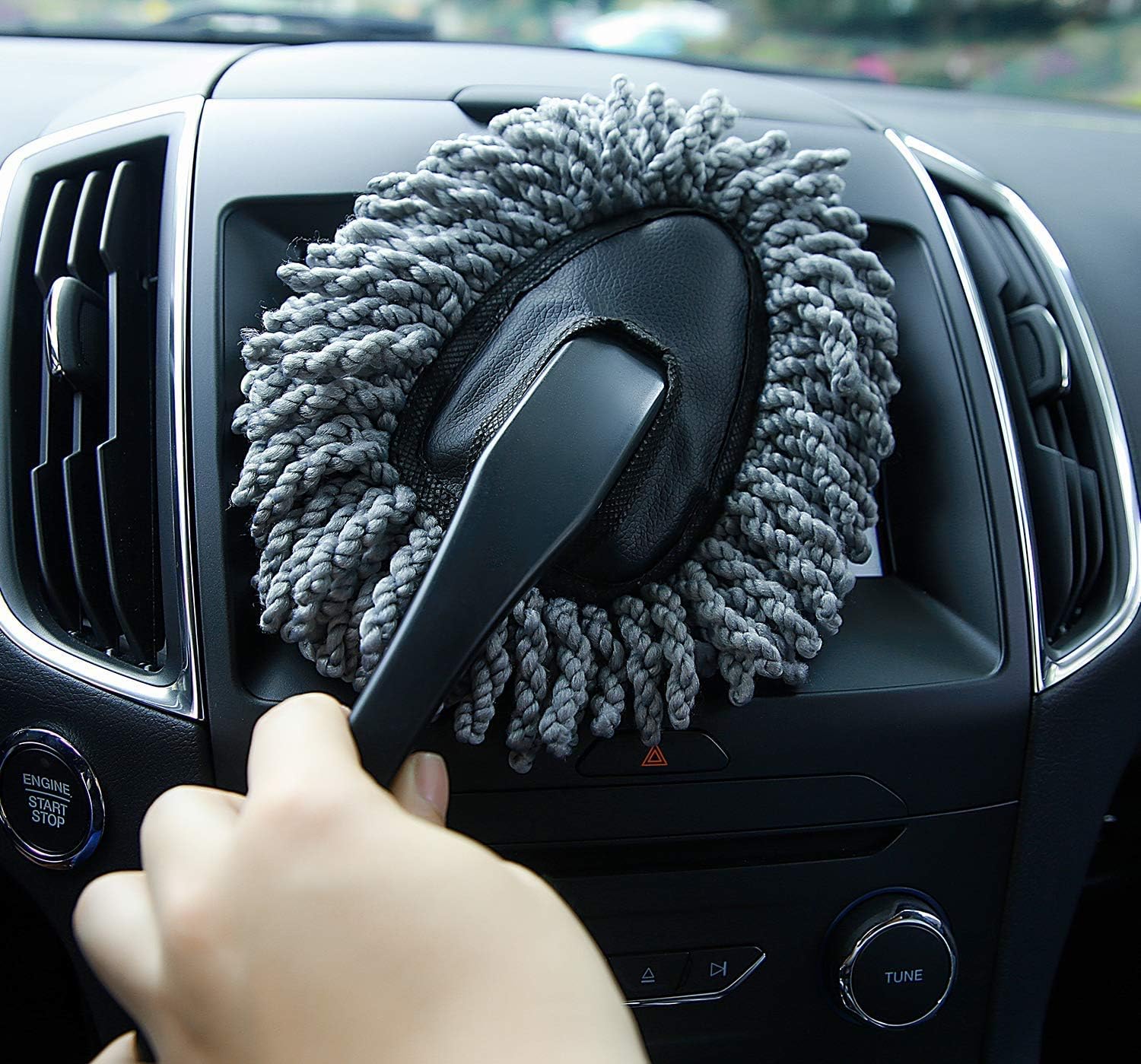 (2 Pack) Super Soft Microfiber Car Duster, Cleaning Dirt Dust Clean Brush Dusting Tool Mop, Home Kitchen Computer Cleaning Brush