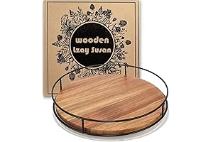 Tomoaza Acacia Wood Lazy Susan Turntable: The Ultimate Kitchen Organizer
