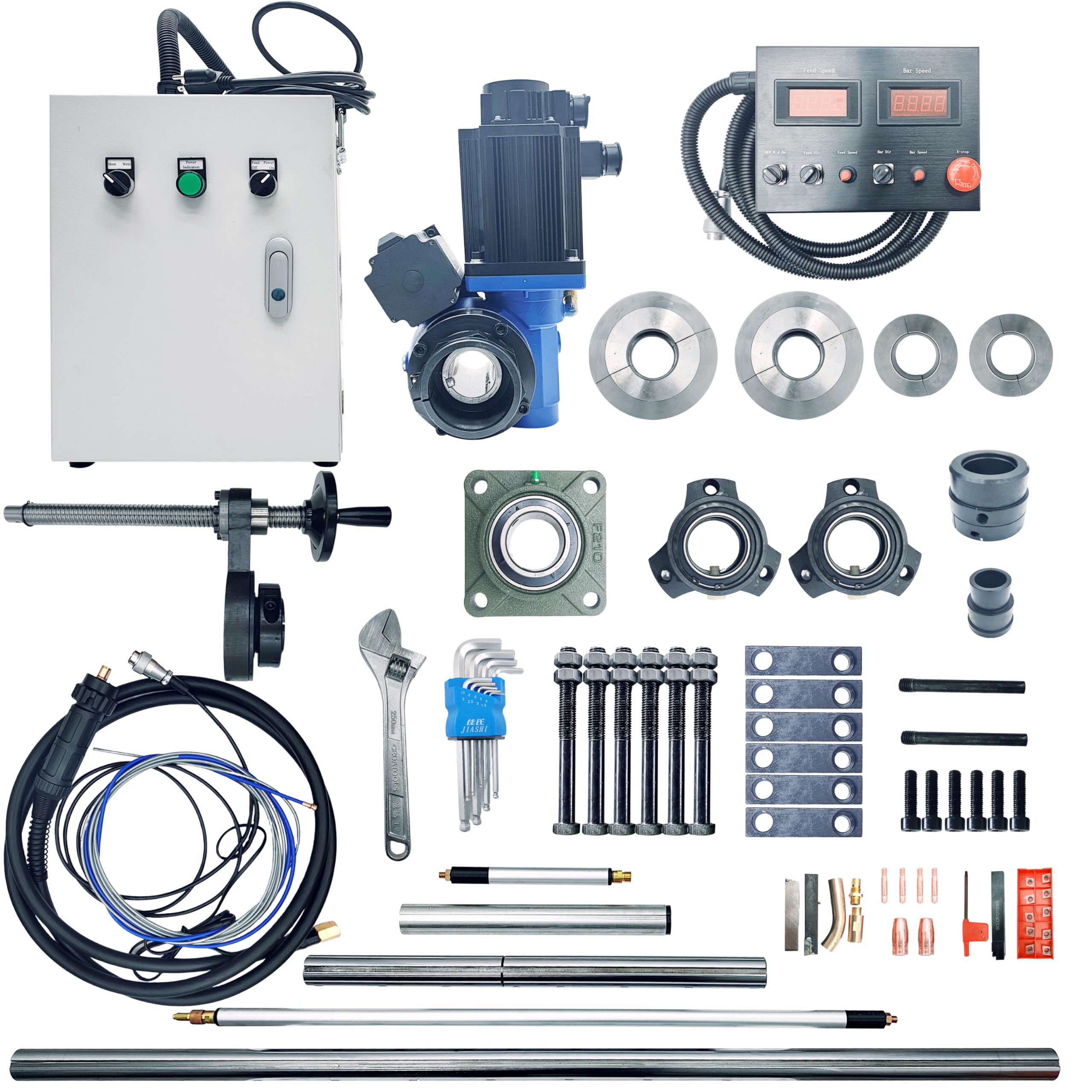 TECHTONGDA Portable Line Boring and Welding Machine 2 in1 Line Boring and Overlay Welding, Hole Drilling Connecting Rod Boring Machine with European Connector 110V