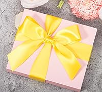 Vista 5 de Cinta amarilla de maíz, cinta de satén de poliéster de doble cara de color sólido, 1 1/2 pulgadas de ancho, 100 yardas de largo, perfecta