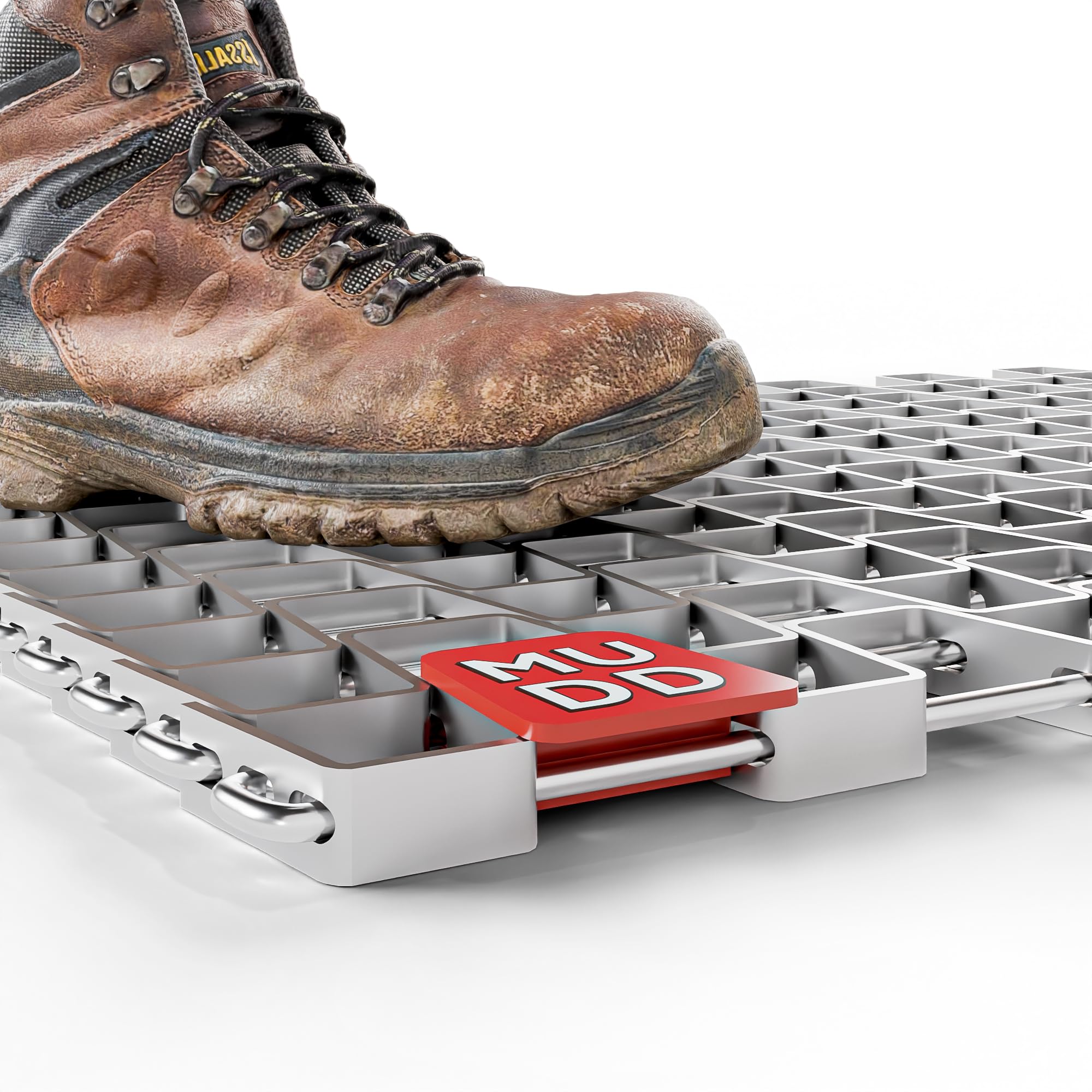 Mudd Heavy-Duty Metal Mesh Doormat – 3ft x 2ft, 2mm Thick Steel – Durable, All-Weather Dirt & Mud Scraper for Entryways, Patios & Workspaces