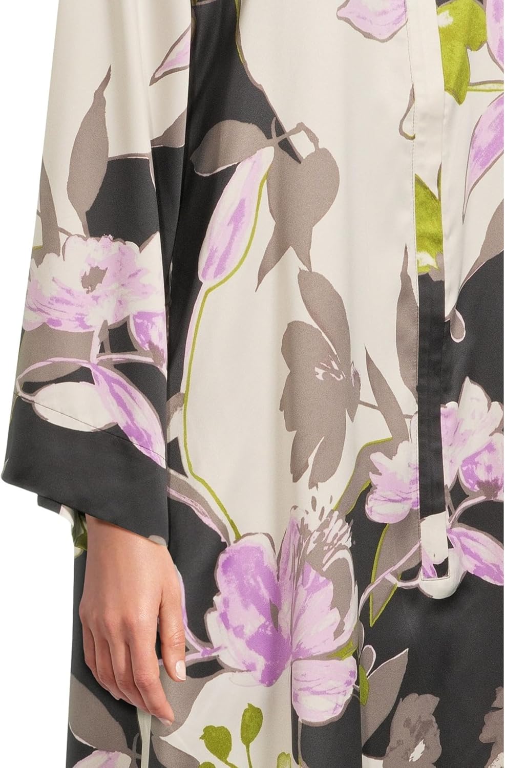 Natori womens Tsubaki Mandarin Zip Caftan Length: 52" - Image 4