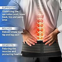 Vista 3 de Si Belt - Cinturón sacroilíaco para mujer, soporte de cadera para ciática, espalda baja, alivio del dolor del nervio pélvico y sacro, soporte