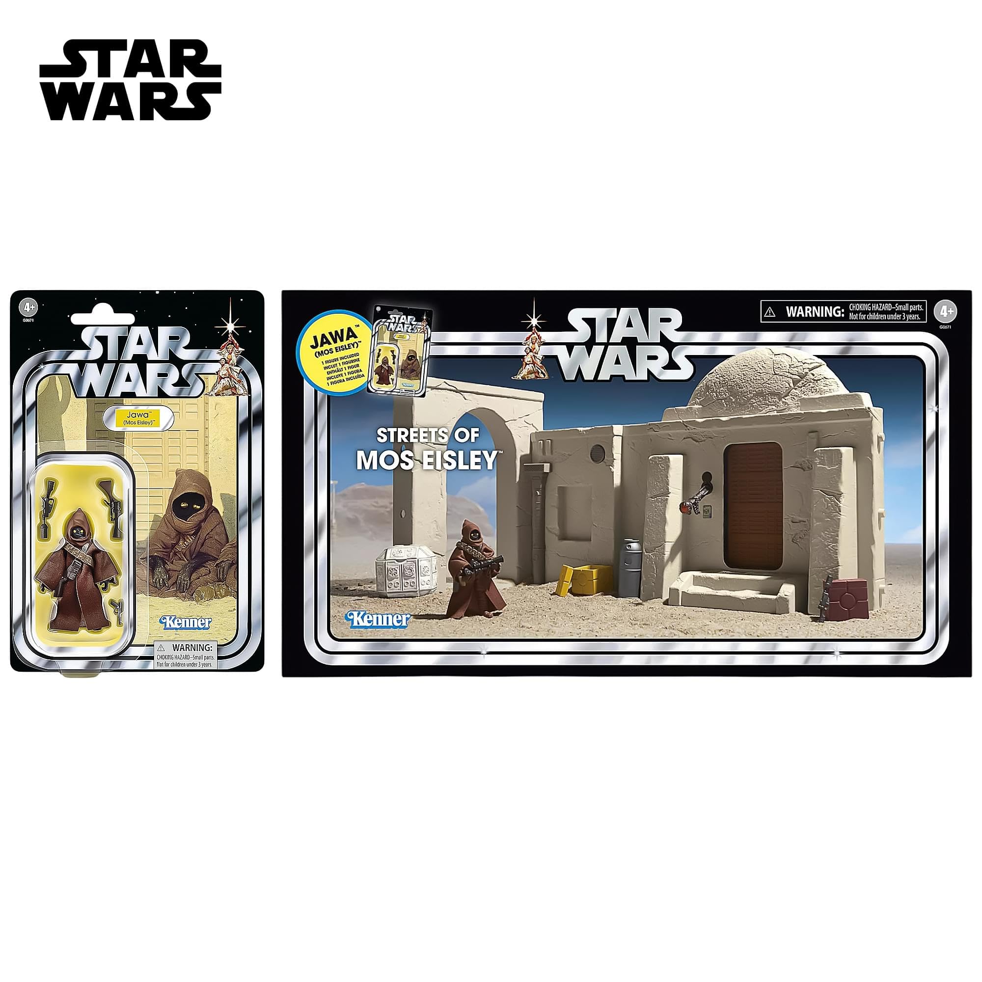 Hasbro Star Wars The Vintage Collection, Streets of Mos Eisley, playset con action figure ispirata al film Star Wars: Una nuova speranza, da 9,5 cm