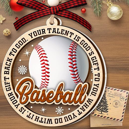 GOSBLUE Yoga Ornaments for Christmas Tree, Yoga Ornament 2 Layer Wood & Acrylic Decoration, Yoga Namaste Keepsake Decor 2023, Gifts for Yoga Lovers, Meditation Gifts