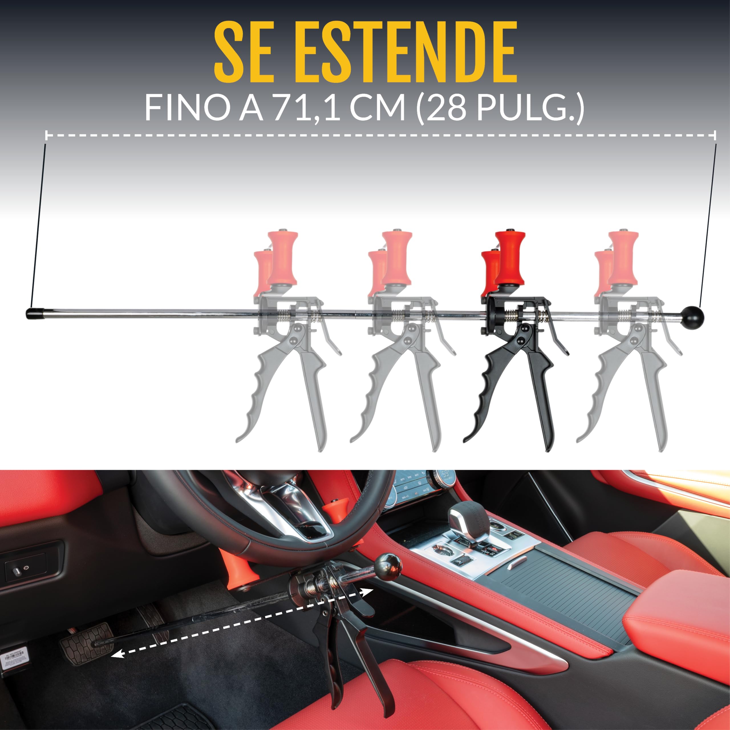 Porta Volante Regolabile e Depressore Pedale Freno - Kit Economico per Allineamento Fai-da-Te Auto Camion SUV