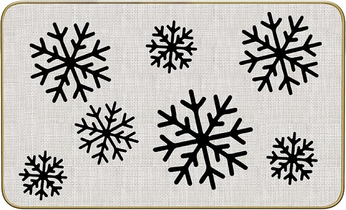 Amazon.com: Mingnei Christmas Holiday Snowflakes Door Mat for Home ...