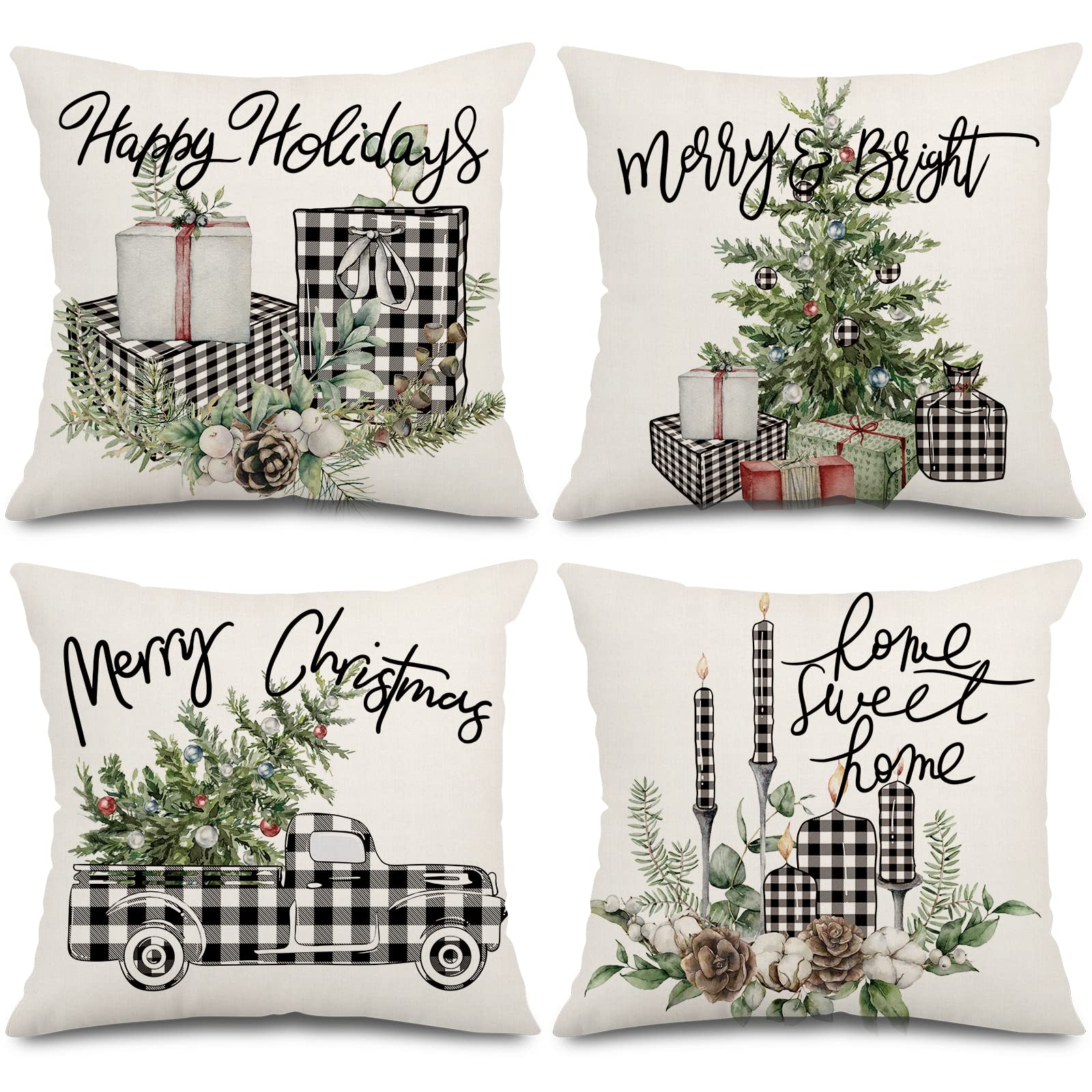 1 x Brand New AnyDesign Christmas Pillow Covers 18 x 18 Inch Farmhouse