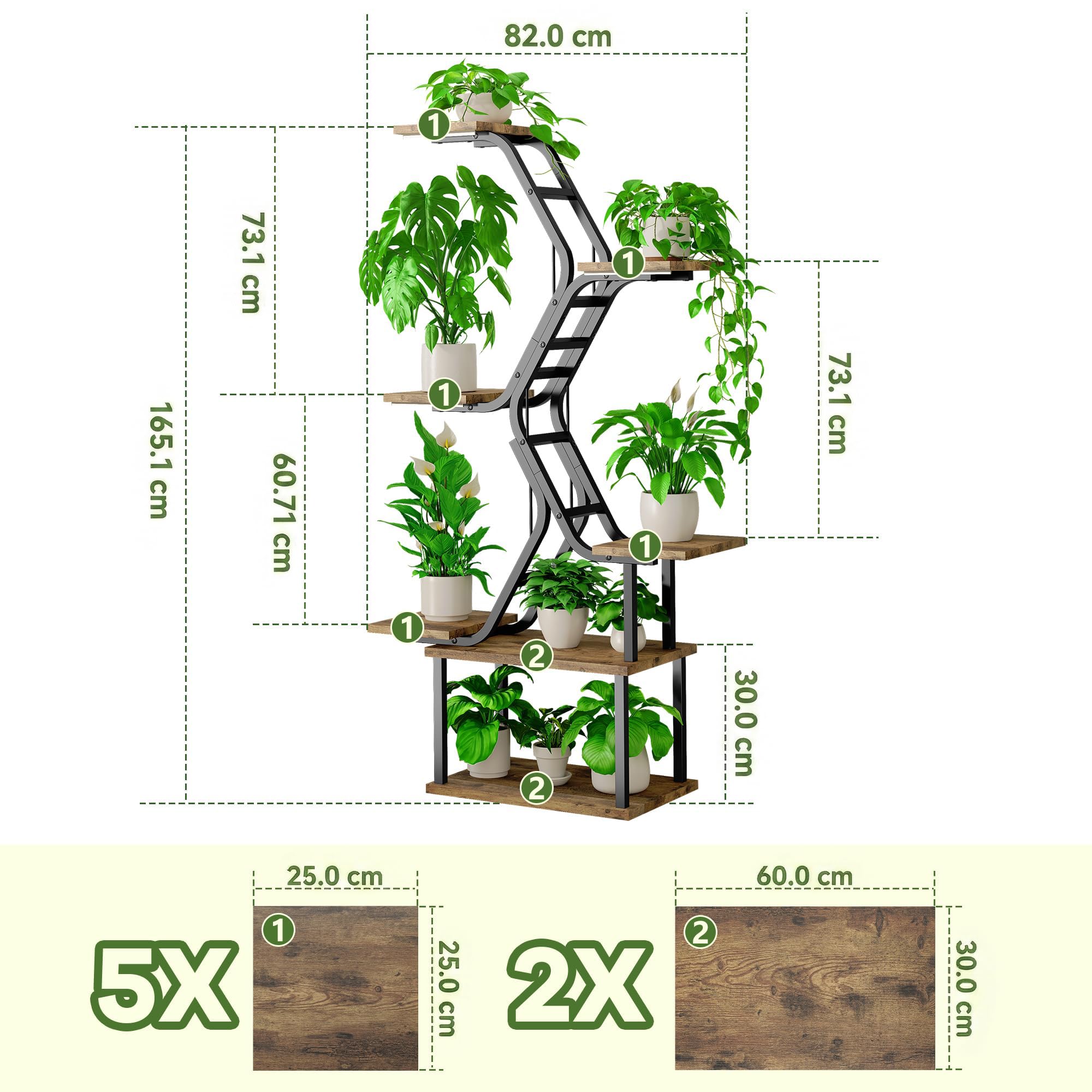 GoTiling Support de Plantes d'Intérieur à 6 Niveaux, Étagère