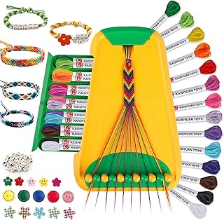 TingingYuli Arts and Crafts for Children Aged 8-12 Years, Friendship Bracelet Making Set for Girls, Jewellery Making Set, Christmas Gifts for Children Aged 6-12 Years (Green)